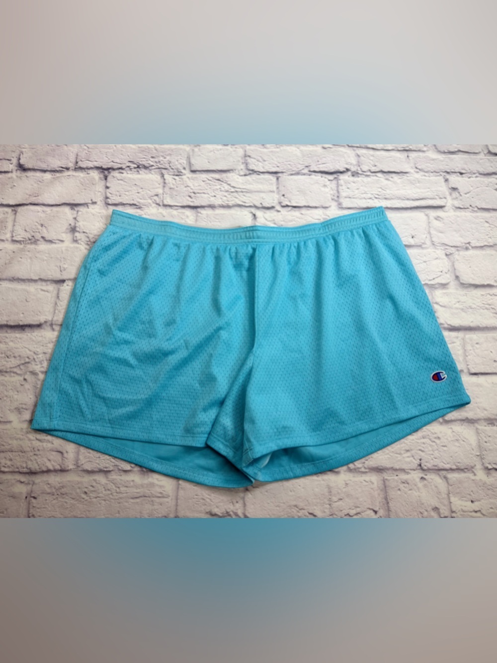 Champion Aqua Blue Athletic Mesh Shorts. Size XL.